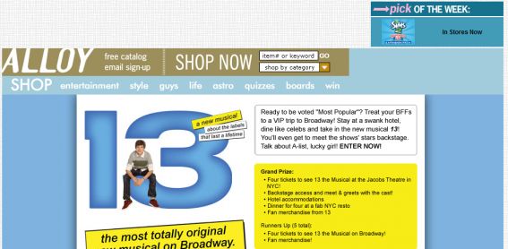 Alloy 13 The Musical Sweepstakes