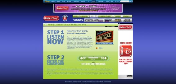 Radio Disney’s Make Your Own Disney Musical Sweepstakes Radio Disney’s Make Your Own Disney Musical Sweepstakes