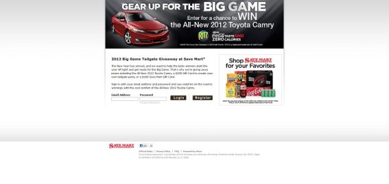2012 Big Game Tailgate Giveaway at Save Mart 2012 Big Game Tailgate Giveaway at Save Mart