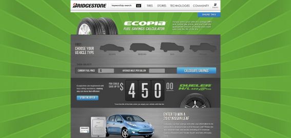 bridgestonetire.com/FuelCalculator – Bridgestone Easy to be Green Promotion