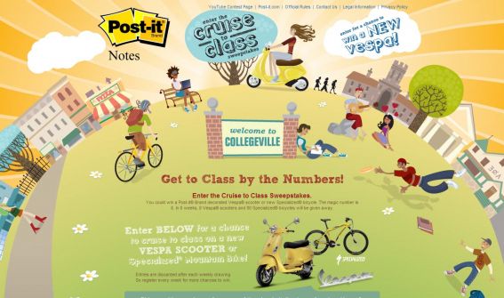 Post-it YouTube Vespa Sweepstakes Post-it YouTube Vespa Sweepstakes