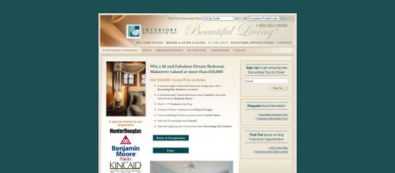 Win a Decorating Den 40 and Fabulous Dream Bedroom Makeover Sweepstakes