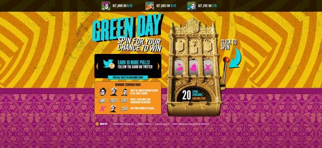 Green Day Trio Sweepstakes Green Day Trio Sweepstakes