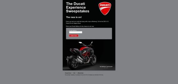 Ducati Experience Sweepstakes