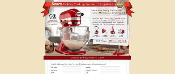 90th Anniversary KitchenAid Appliances Sweepstakes 90th Anniversary KitchenAid Appliances Sweepstakes