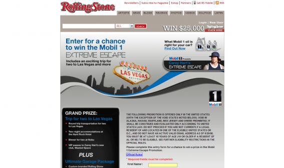 Mobil 1 Extreme Escape Promotion