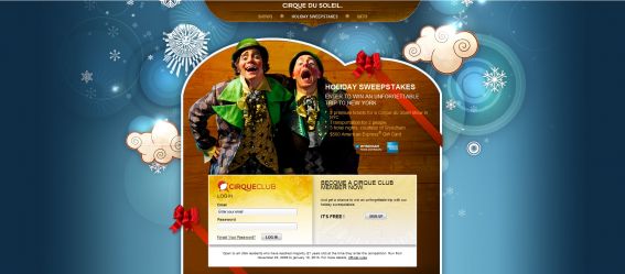 Cirque du Soleil USA Holiday Sweepstakes