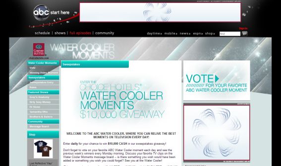 Choice Hotels Water Cooler Moments $10,000 Giveaway