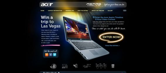 Acer Timeline 8+ Hour Online Video Contest