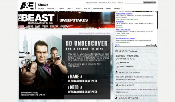 A&E’s The Beast Go Undercover Sweepstakes