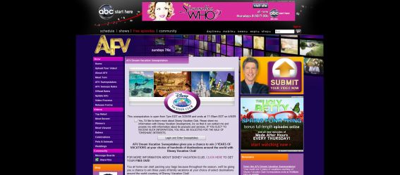 AFV Dream Vacation Sweepstakes