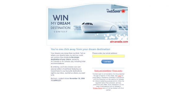 Win My Dream Destination Sweepstakes from Air Canada Win My Dream Destination Sweepstakes from Air Canada