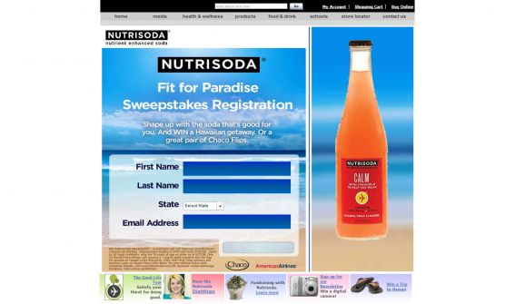 Nutrisoda Fit for Paradise Sweepstakes