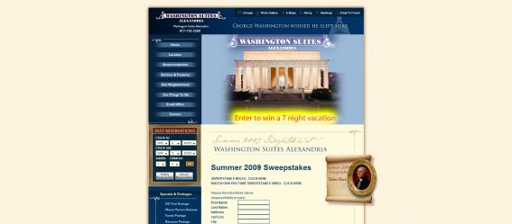 Washington Suites Alexandria Sweepstakes Washington Suites Alexandria Sweepstakes