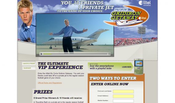 Alltel My Circle Gridiron Getaway Sweepstakes Alltel My Circle Gridiron Getaway Sweepstakes