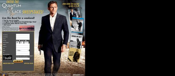 Amazon Quantum Of Solace Sweepstakes