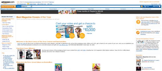 Amazon Best Covers of the Year Sweepstakes