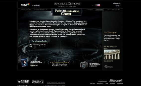 Angels & Demons Path of Illumination Contest Angels & Demons Path of Illumination Contest