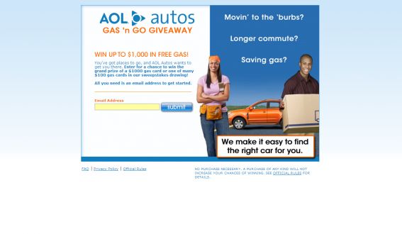 AOL Autos Gas ‘n Go Giveaway