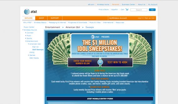 AT&T American Idol Sweepstakes