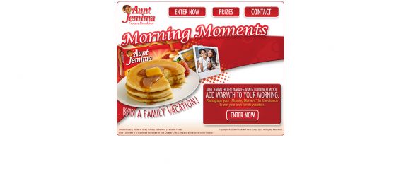 Aunt Jemima Frozen Pancakes Morning Moments Contest