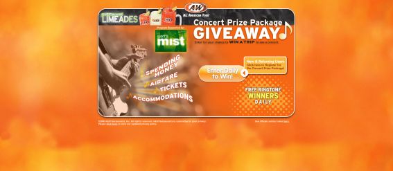 A&W Limeade Summer Concert Giveaway