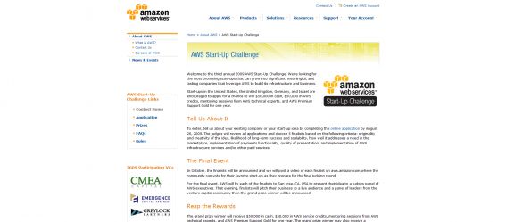 2009 Amazon Web Services Start-Up Challenge 2009 Amazon Web Services Start-Up Challenge