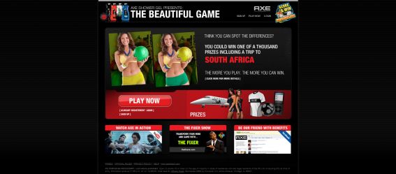 AXE The Beautiful Game Photo Hunt Game & Sweepstakes