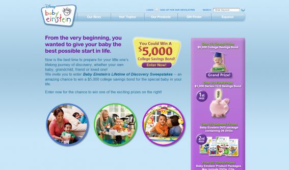 Baby Einstein’s Lifetime of Discovery Sweepstakes