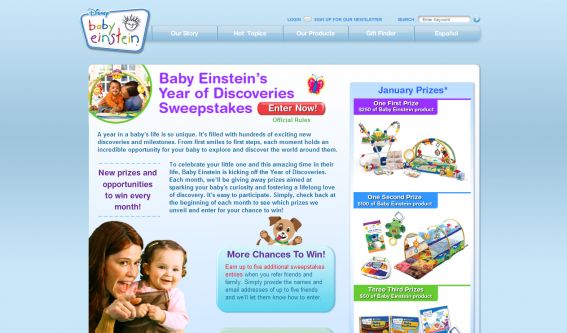 Baby Einstein’s Year of Discoveries January Sweepstakes