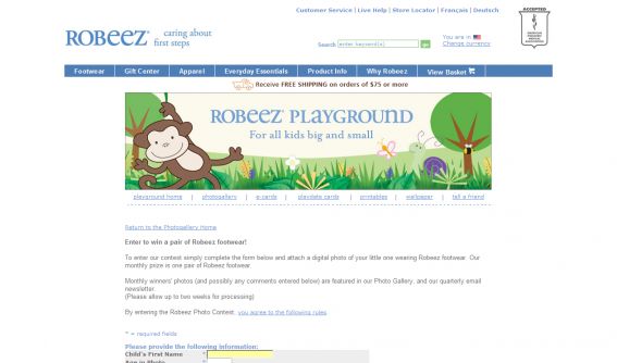 The Robeez Photo Gallery Contest