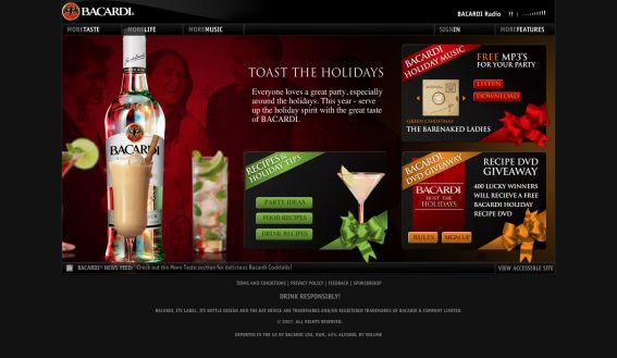 Bacardi Holiday DVD Giveaway