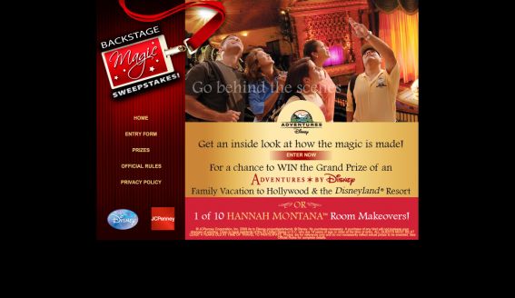 Backstage Magic Sweepstakes