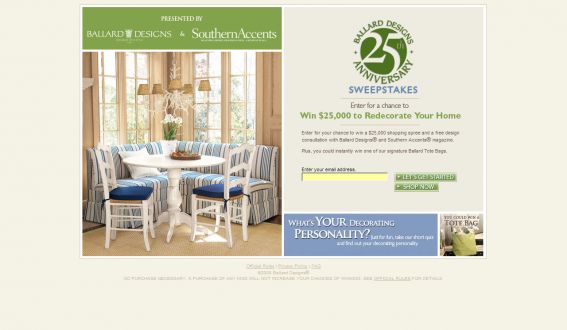 Ballard 25th Anniversary Sweepstakes