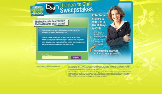 Ban How I Chill Instant Win and Sweepstakes