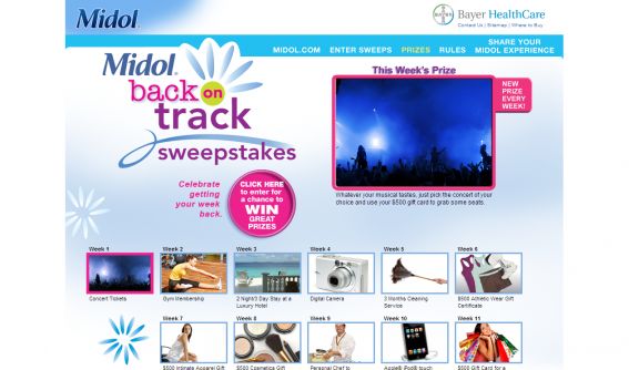 Midol Back on Track Sweepstakes
