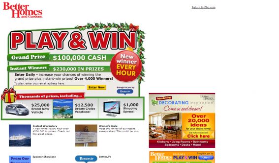 Play & Win Sweepstakes