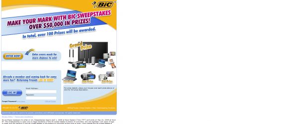 Bic Make Your Mark With Bic Sweepstakes