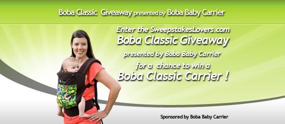 SweepstakesLovers.com Boba Classic Giveaway presented by Boba Baby Carrier
