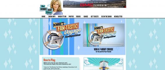 Bonnie’s Fan-Tastic Voyage Sweepstakes