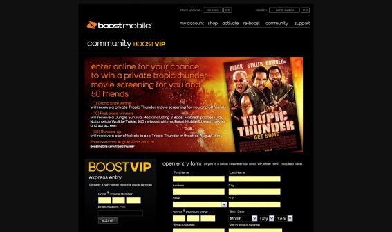 The Boost Mobile / Tropic Thunder – Tropic Summer Giveaway
