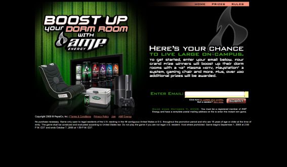 AMP Energy Boost Up Your Dorm Room Game