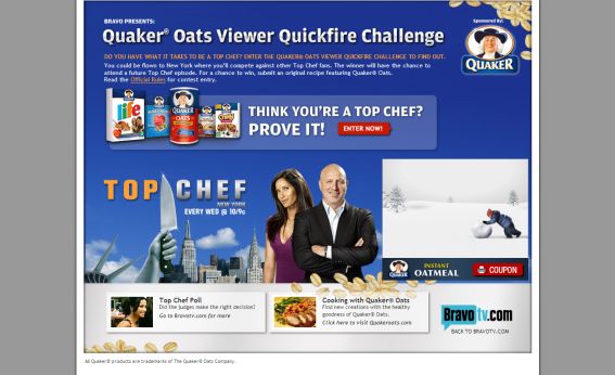 Quaker Oats Viewer Quickfire Challenge Contest