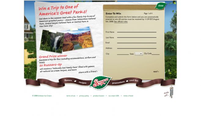 America’s Greatest Parks Sweepstakes America’s Greatest Parks Sweepstakes