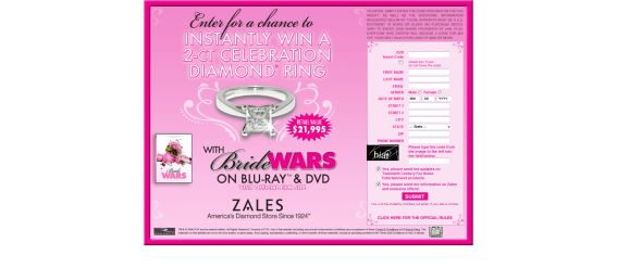 Bride Wars 2-Carat Diamond Instant Win Sweepstakes Bride Wars 2-Carat Diamond Instant Win Sweepstakes