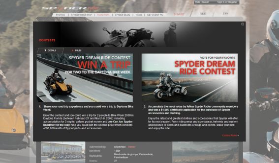 Spyder Dream Ride Contest