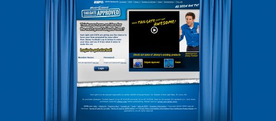 Bud Light Tailgate Approved Contest