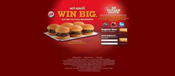 Burger King BK Burger Shots Game