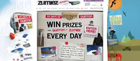 Zumiez 30 Days of Burton Sweepstakes