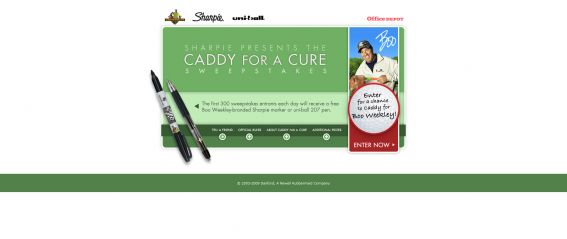 Sharpie Caddy for a Cure Sweepstakes